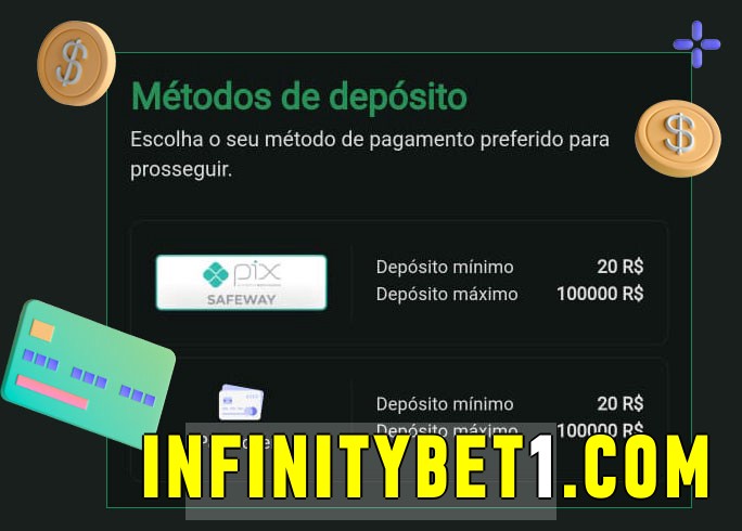 O cassino infinitybet bet oferece uma grande variedade de métodos de pagamento